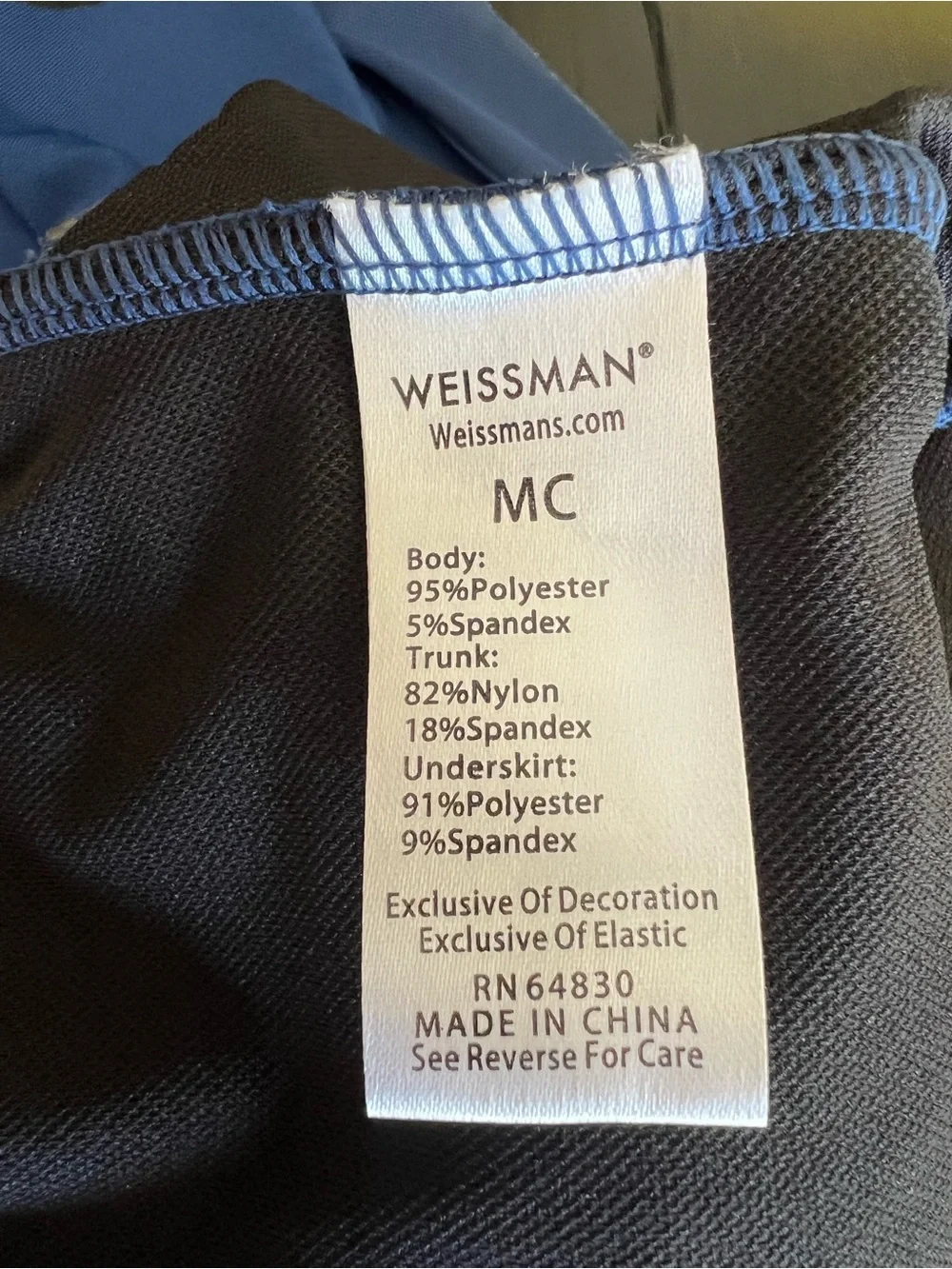 Weissman Coppelia Navy Blue Cap Sleeve Lyrical Dance Dress MC 13354